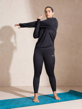 Shop-Women's Ath Runner Zip Neck Black