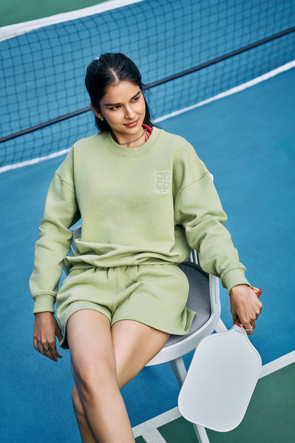 Club Logo Fern Green Sweatshirt Women