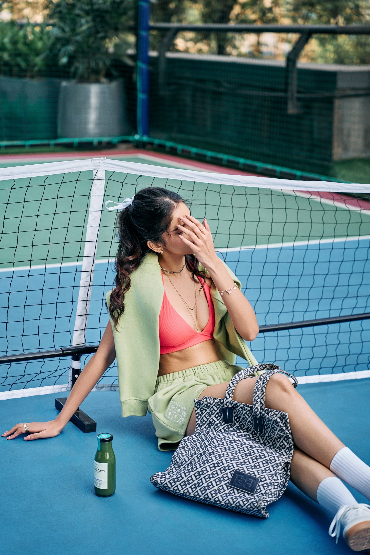 Club Logo Fern Green Set Women