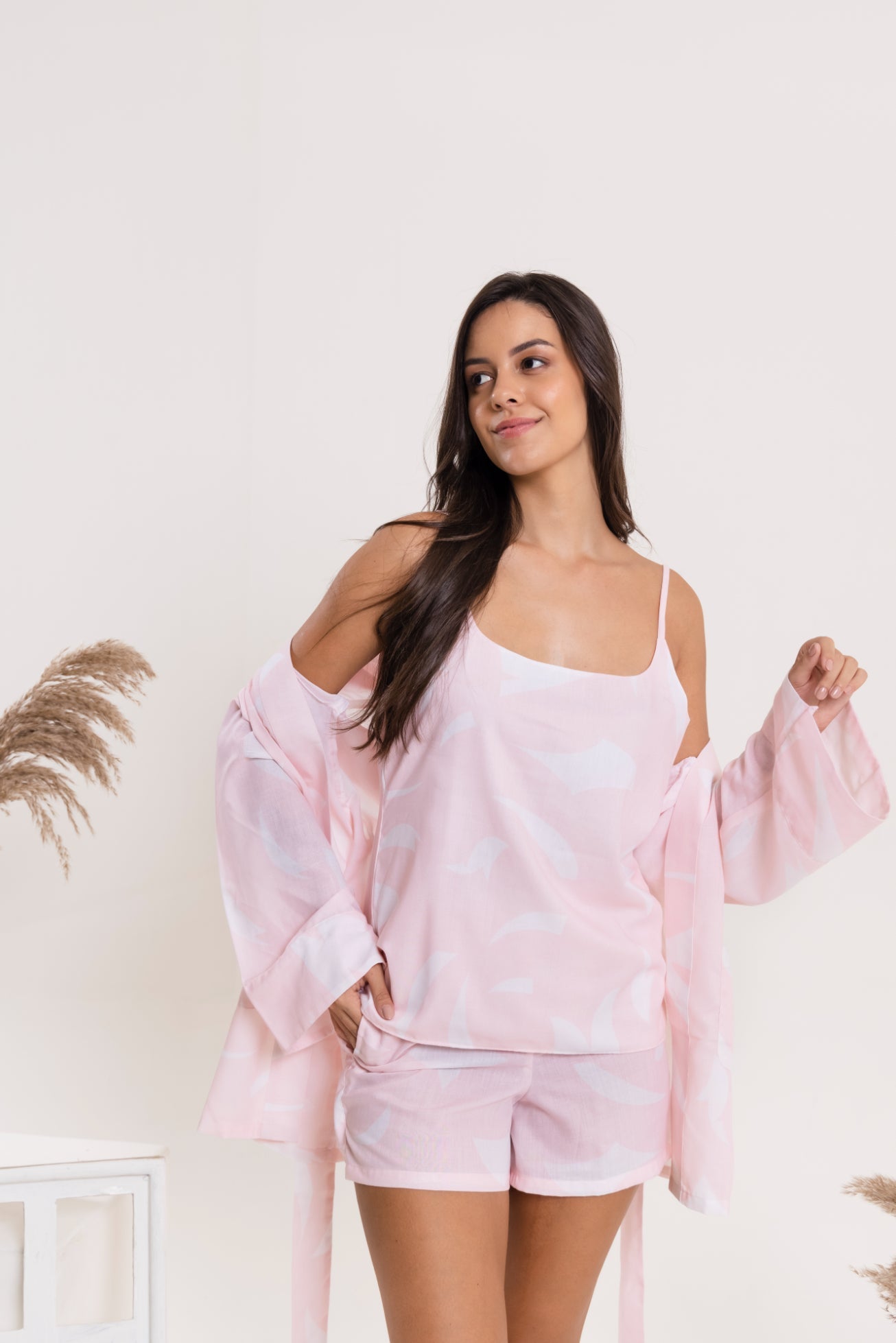 Pajama Short Set With Camisole