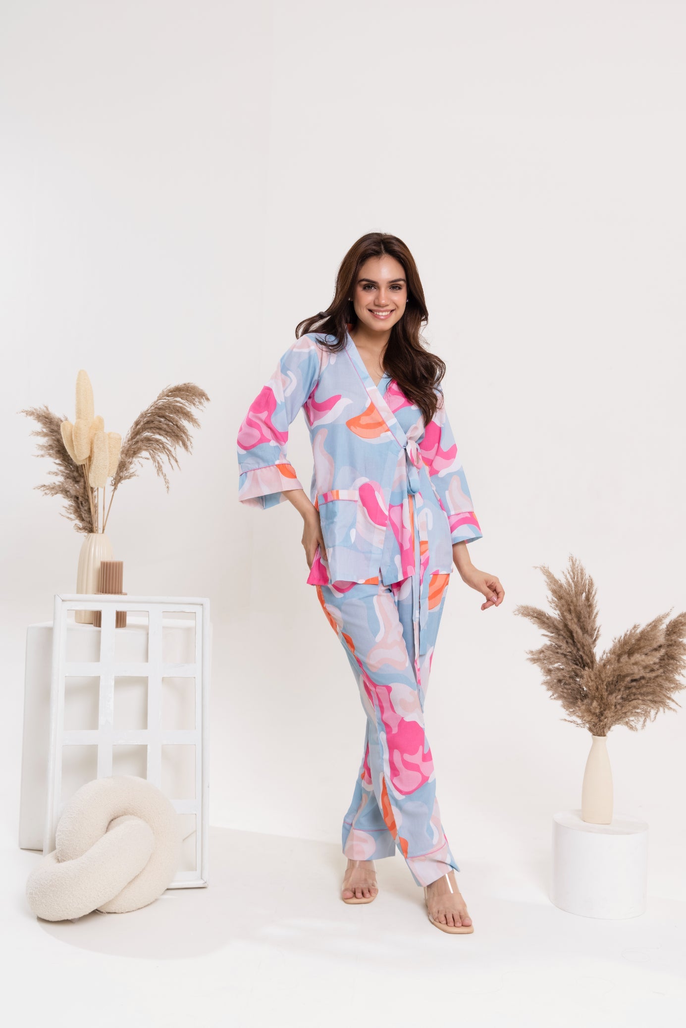Cosmic Coral Pajama Set