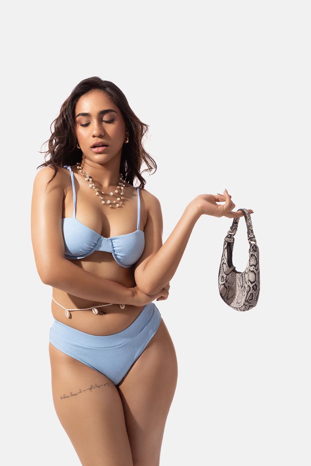 Blue Underwired Bikini Set