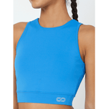Padded Cross Back Crop Top Electric Blue-Padded Crop Top-Silvertraq-Silvertraq