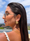 Seashell Gold Stud Earrings