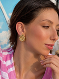 Gold Shell Stud Earrings