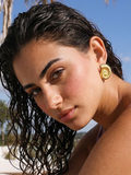 Seashell Gold Stud Earrings