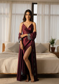 Silken Embrace – Satin Bridal Gown Set