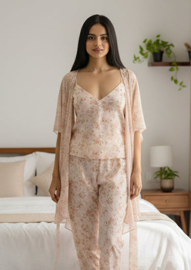 Romance in Bloom – Satin 3-Piece Bridal Set