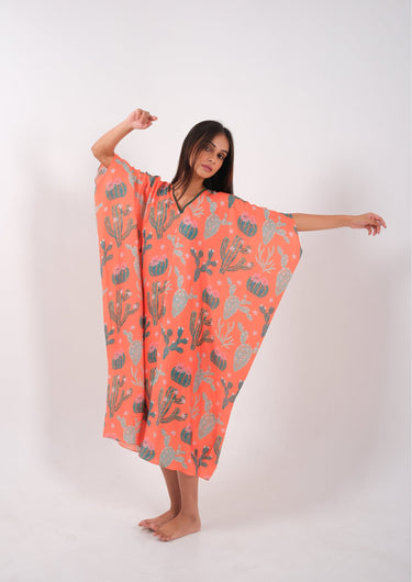 Desert Bloom Meets Ocean Breeze - Beach Dress