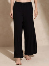 Shop-Zen Tee & Lounge Pants with Slit Black