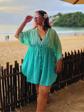 Teal Sea Shell Kaftan Dress