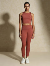 Shop-Padded Cross Back Crop Top Marsala
