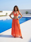 Orange Candy Bikini Skirt Set