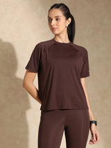 Best Women's Day Gift Ideas: Shop-Traqfit Raglan Tee Java silvertraq