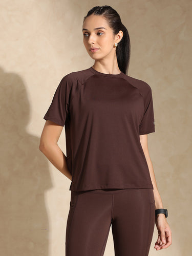 Best Women's Day Gift Ideas: Shop-Traqfit Raglan Tee Java silvertraq