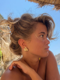 Seashell Gold Stud Earrings
