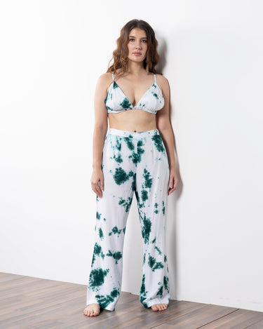 Women Tie & Dye Sleeveless Beachwear Set