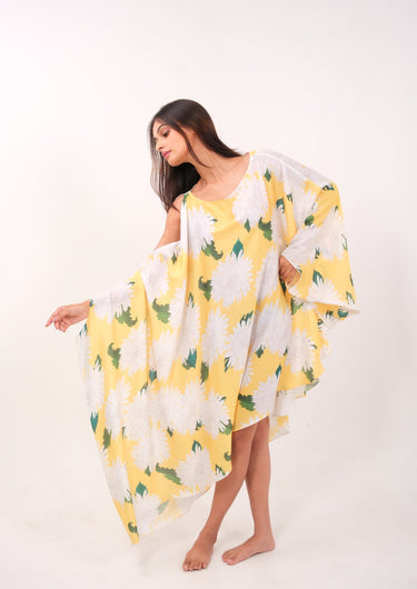 Sun Bloom Kaftan – Floral Beach Dress