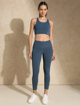 Shop-Aegean Blue High Impact Action Bra with Clasp & Luna Sculpt Leggings