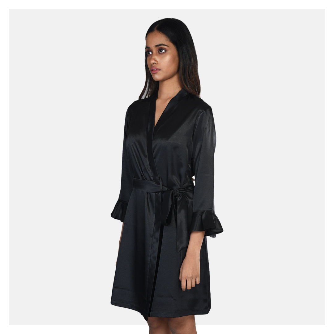 Luxorious Low Back Top and Shorts paired with a Black Gown