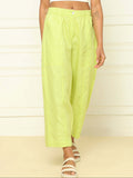 Shop-Linen Barrel Pants Lime