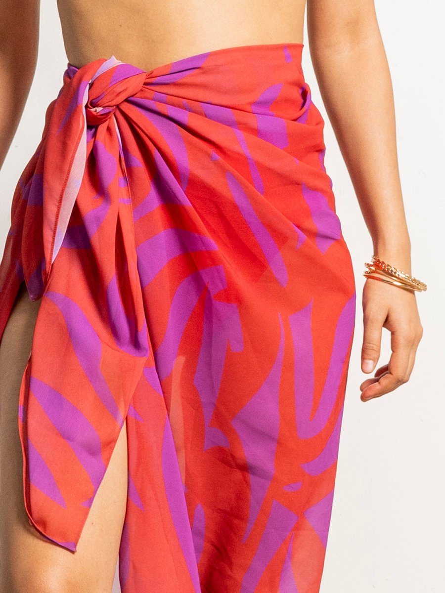 Sea Whip Red & Purple Sarong