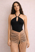 Golden Sheer Cover-up Skirt