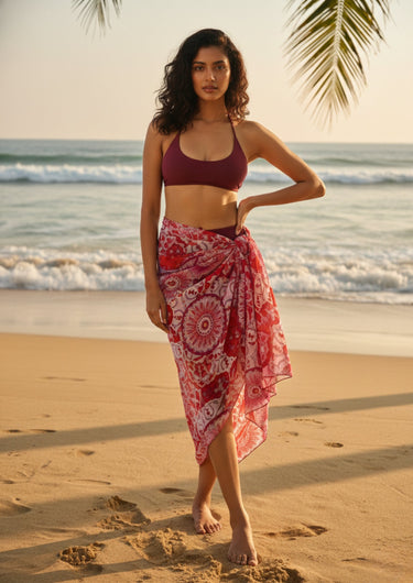 Crimson - Georgette cover up