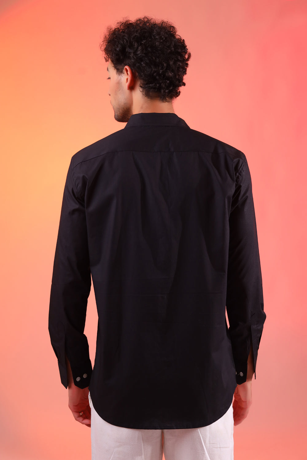 90s Nostalgic Black Shirt for Men