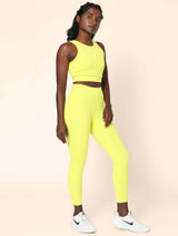 Shop-Padded Cross Back Lime Crop Top