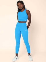 Shop-Padded Cross Back Crop Top Electric Blue