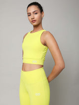 Shop-Padded Cross Back Lime Crop Top