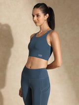 Shop-High Impact Action Bra With Clasp Aegean Blue