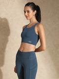 Shop-High Impact Action Bra With Clasp Aegean Blue