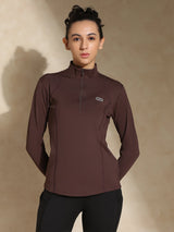 Shop-Women's Ath Runner Zip Neck Java