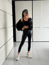Shop-Ath Track Gloss Leggings Shiny Black