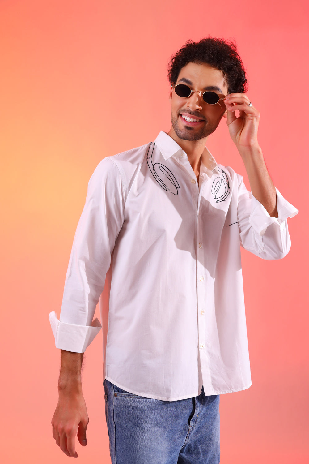 Acoustic White Shirt For Men