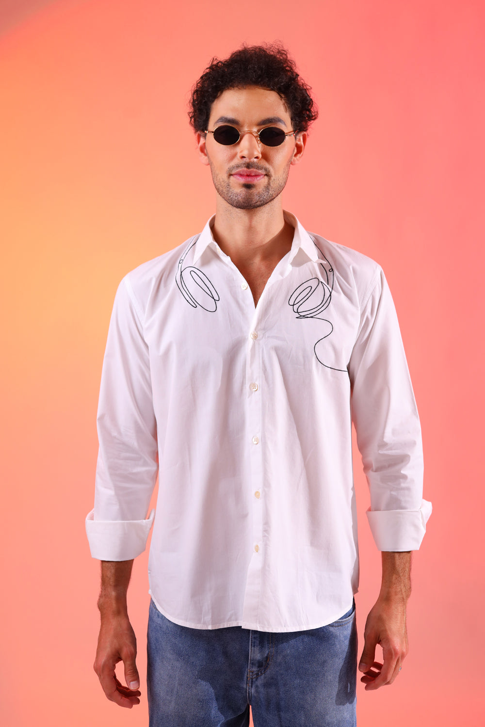 Acoustic White Shirt For Men