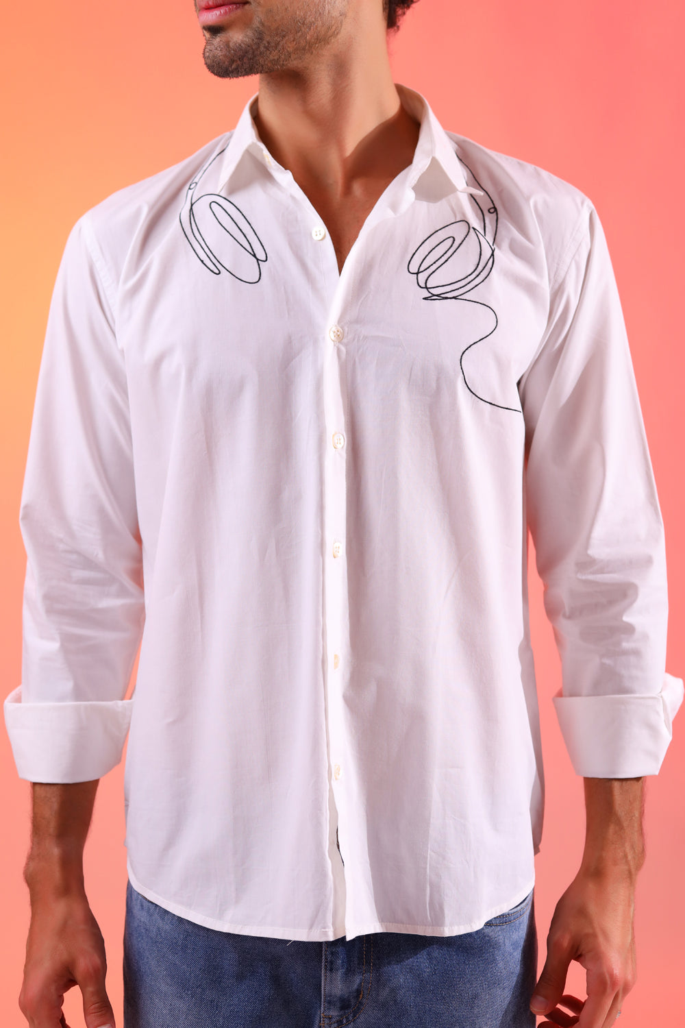 Acoustic White Shirt For Men