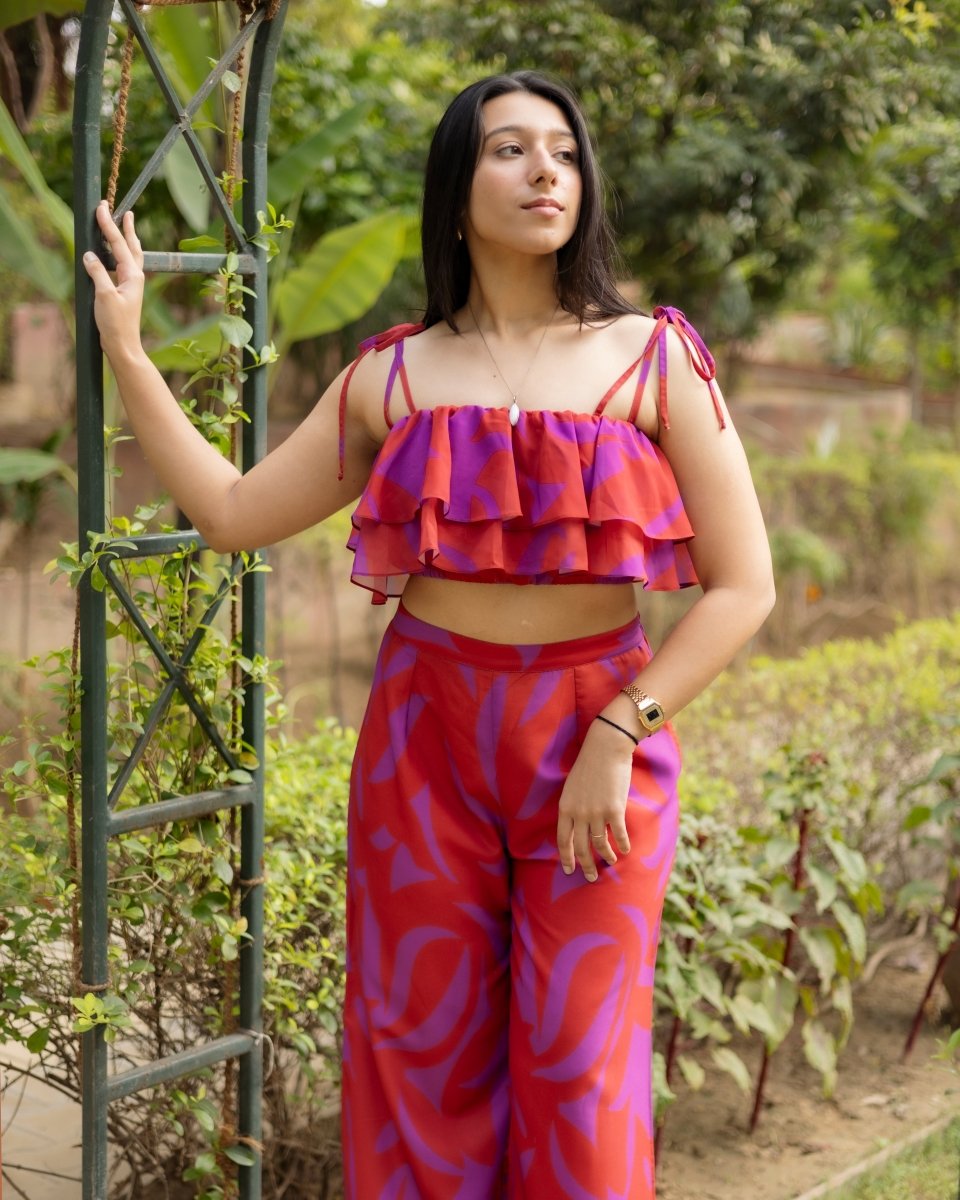 Ruffled Beachwear Co-ord Set
