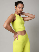 Shop-Padded Cross Back Lime Crop Top
