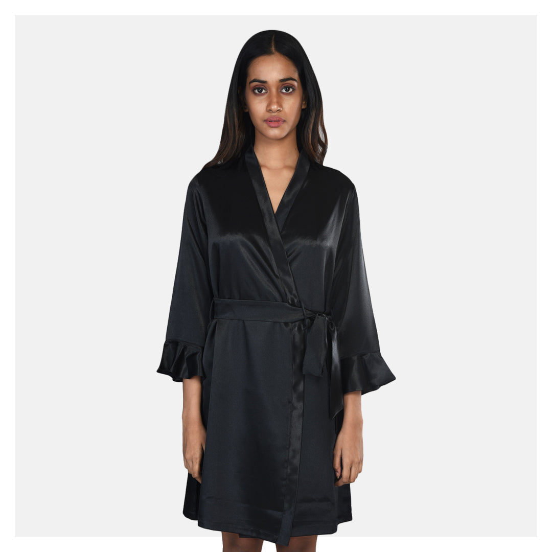 Luxorious Low Back Top and Shorts paired with a Black Gown