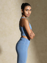 Shop-High Impact Action Bra With Clasp Cerulean