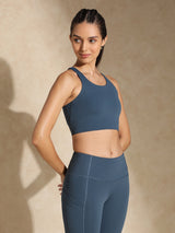 Shop-High Impact Action Bra With Clasp Aegean Blue