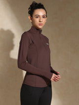 Shop-Women's Ath Runner Zip Neck Java