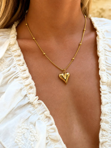 Chunky Gold Heart Necklace