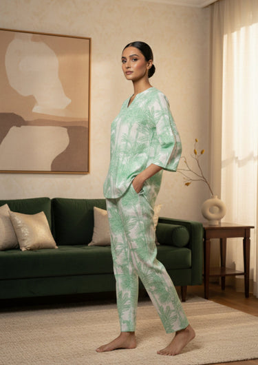 Tropical Palm Printed Co-ord Set