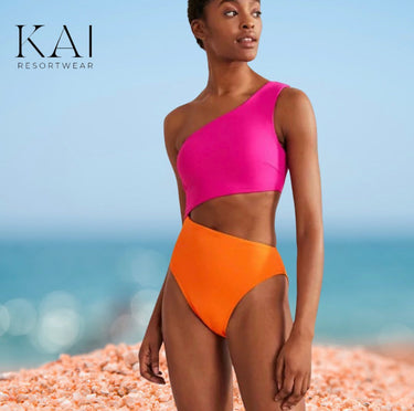 Neon Colorblock Swimsuit