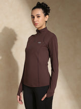 Shop-Women's Ath Runner Zip Neck Java