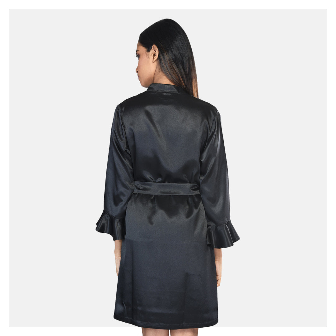 Luxorious Low Back Top and Shorts paired with a Black Gown